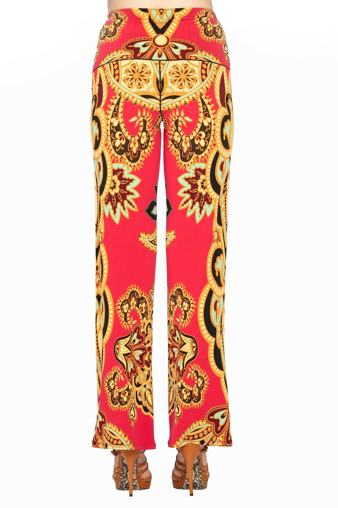High Elastic Waist Straight Pants