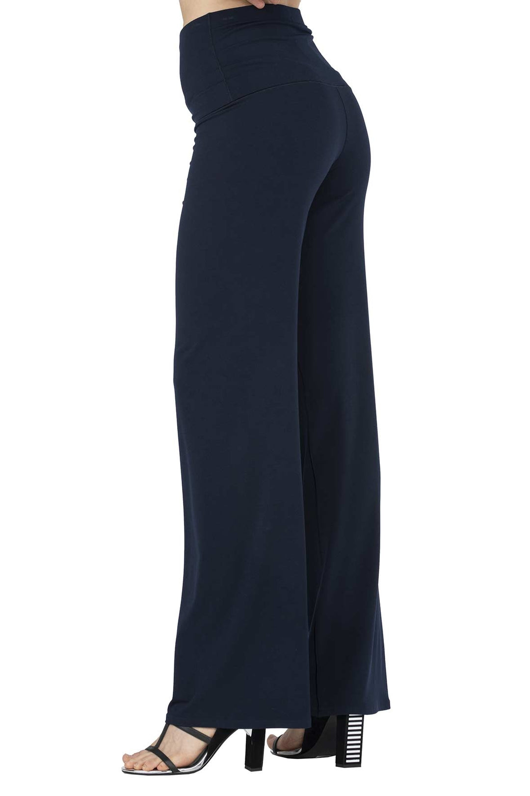 High Elastic Waist Straight Pants