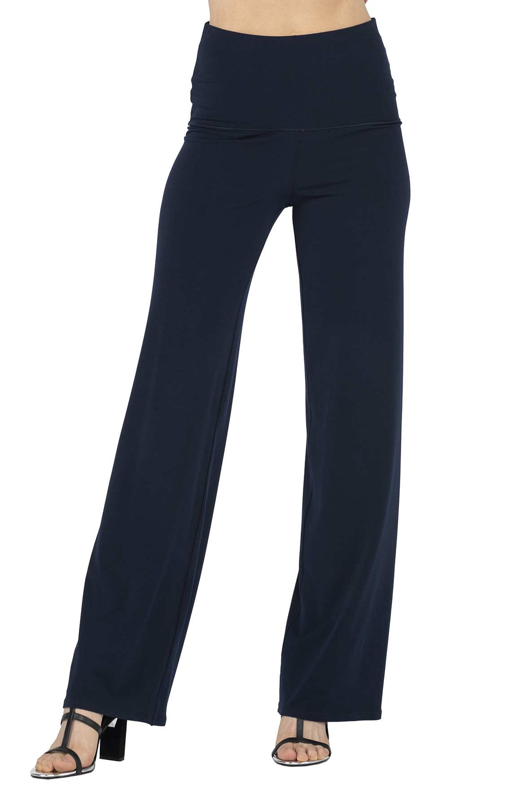 High Elastic Waist Straight Pants