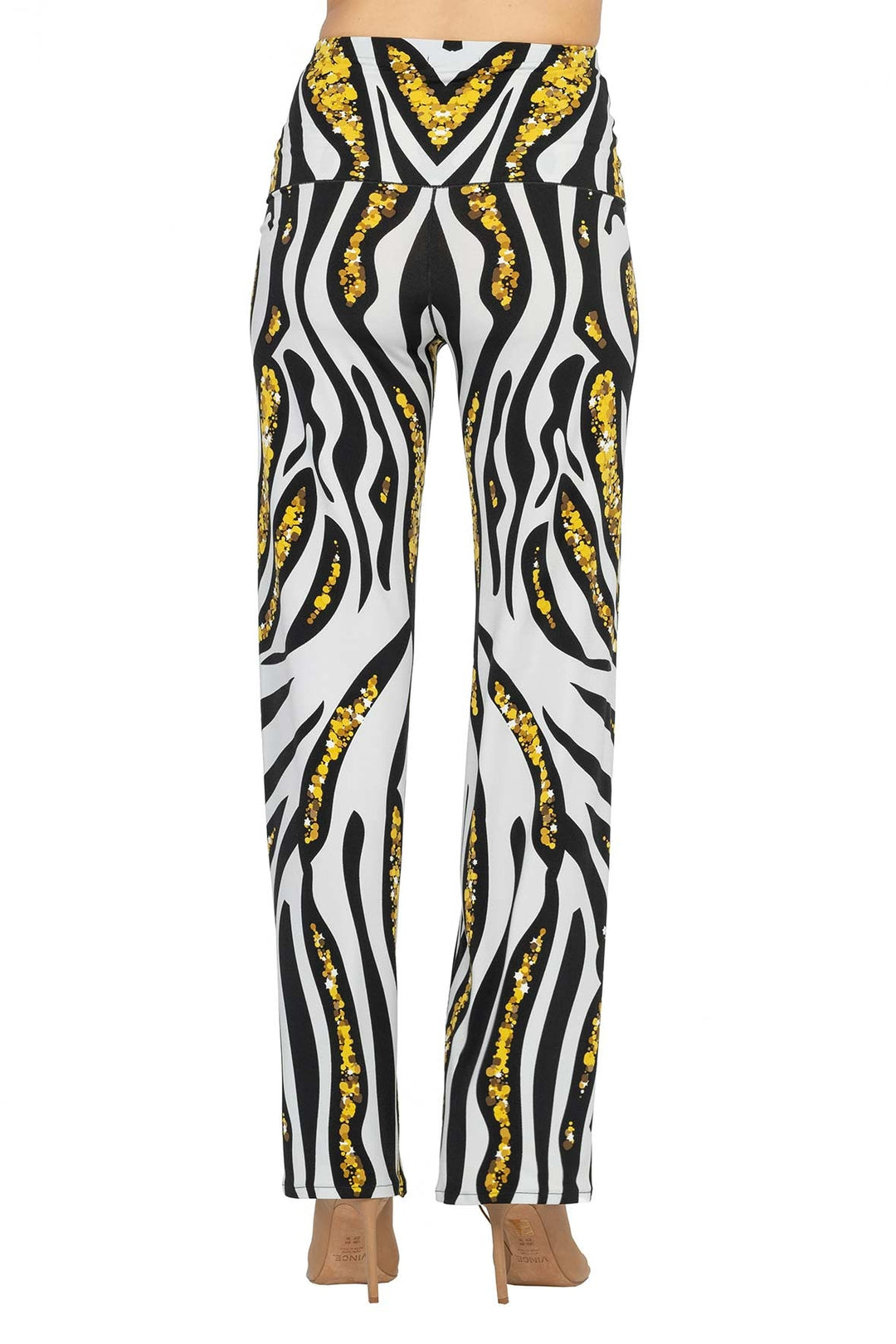 High Elastic Waist Straight Pants