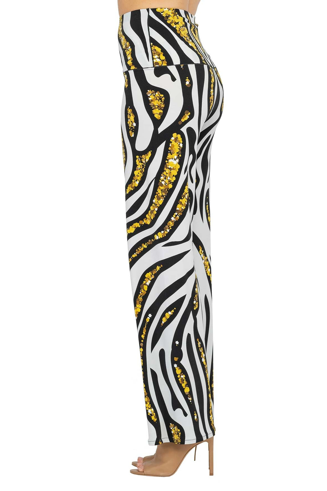 High Elastic Waist Straight Pants