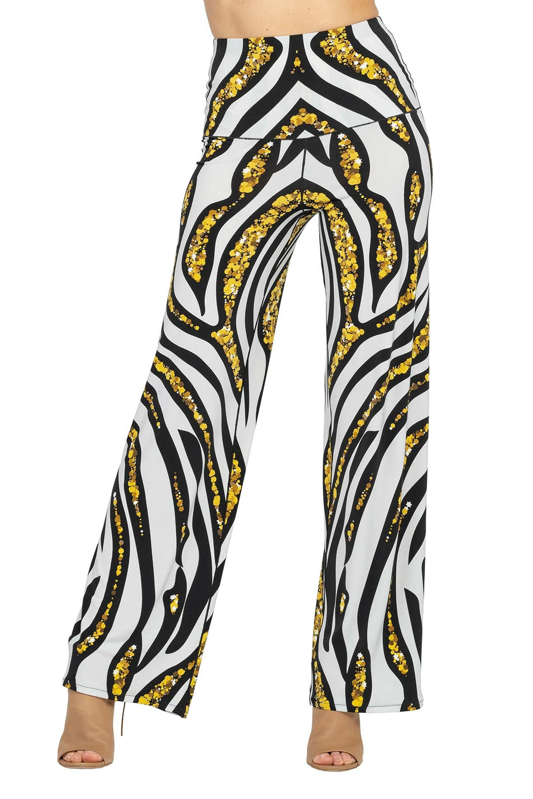 High Elastic Waist Straight Pants