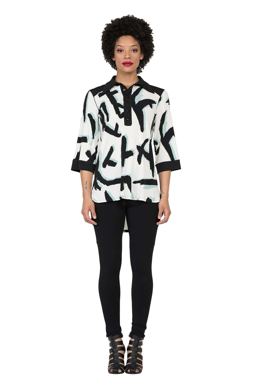 High Low Shirt Elbow Slv