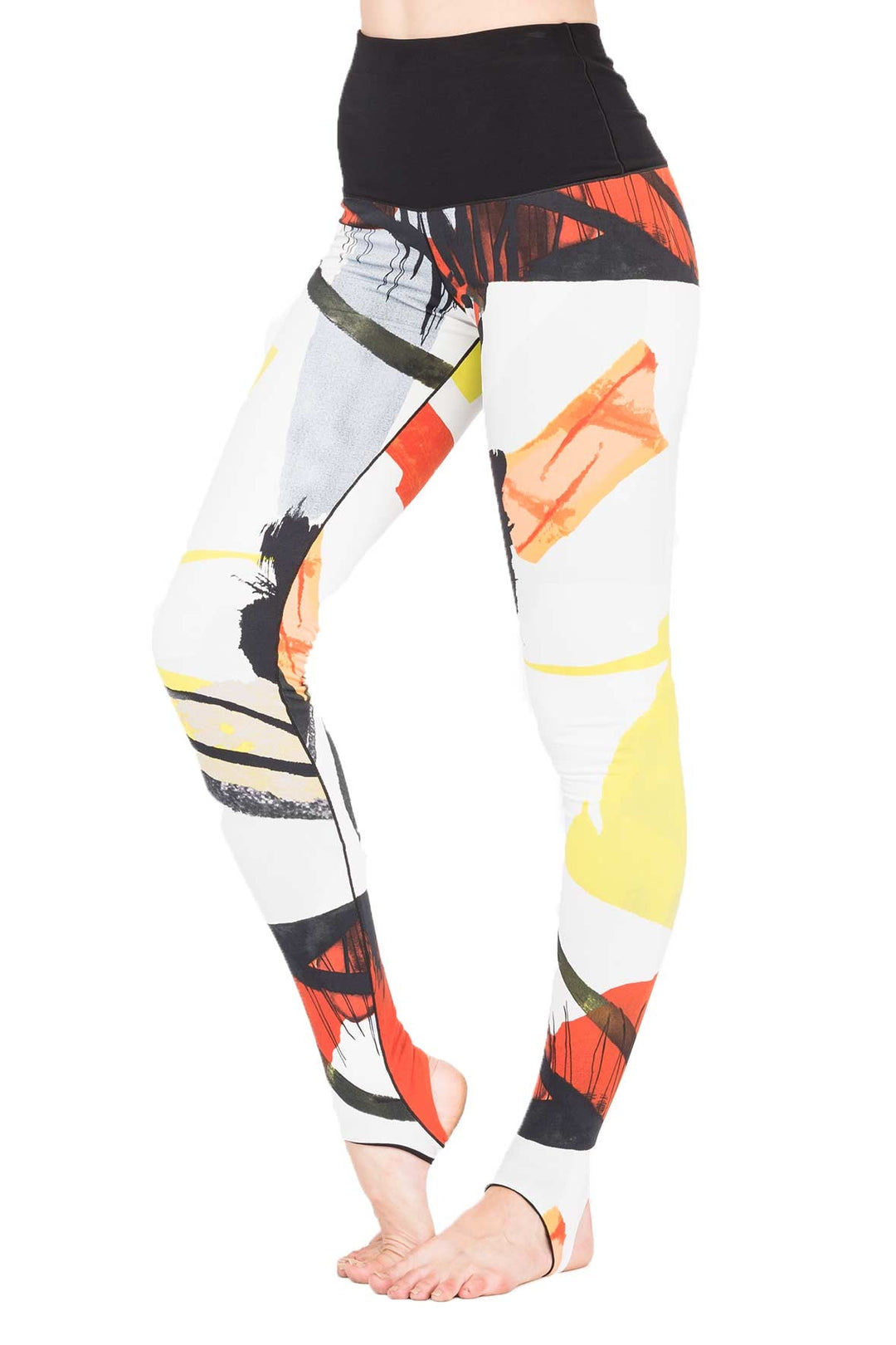 High Waist DBL Layered Stirrup Turnover Yoga Pants