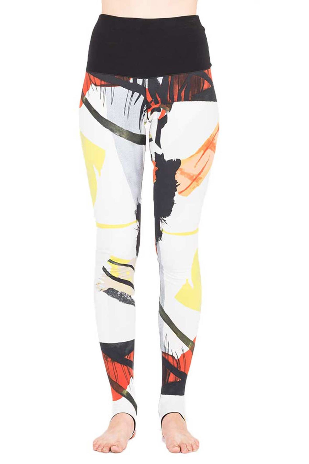High Waist DBL Layered Stirrup Turnover Yoga Pants
