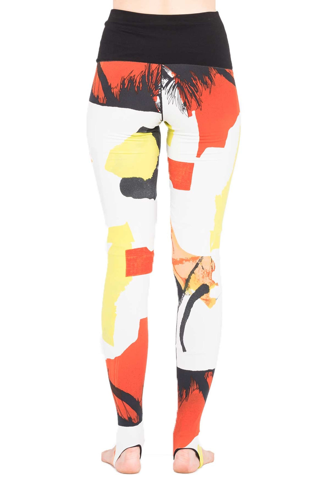 High Waist DBL Layered Stirrup Turnover Yoga Pants