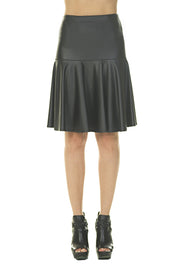 Leatherette Circle Skirt