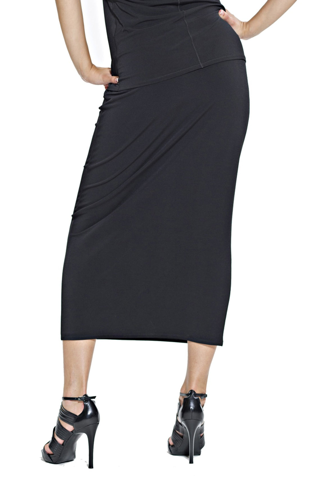 ELASTIC WB LONG LINED PENCIL SKIRT 27"