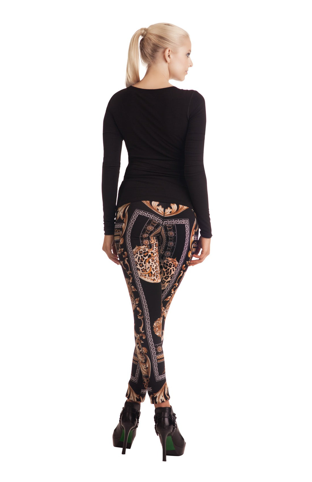 Long Sleeves V Neck Tie Wrap Top