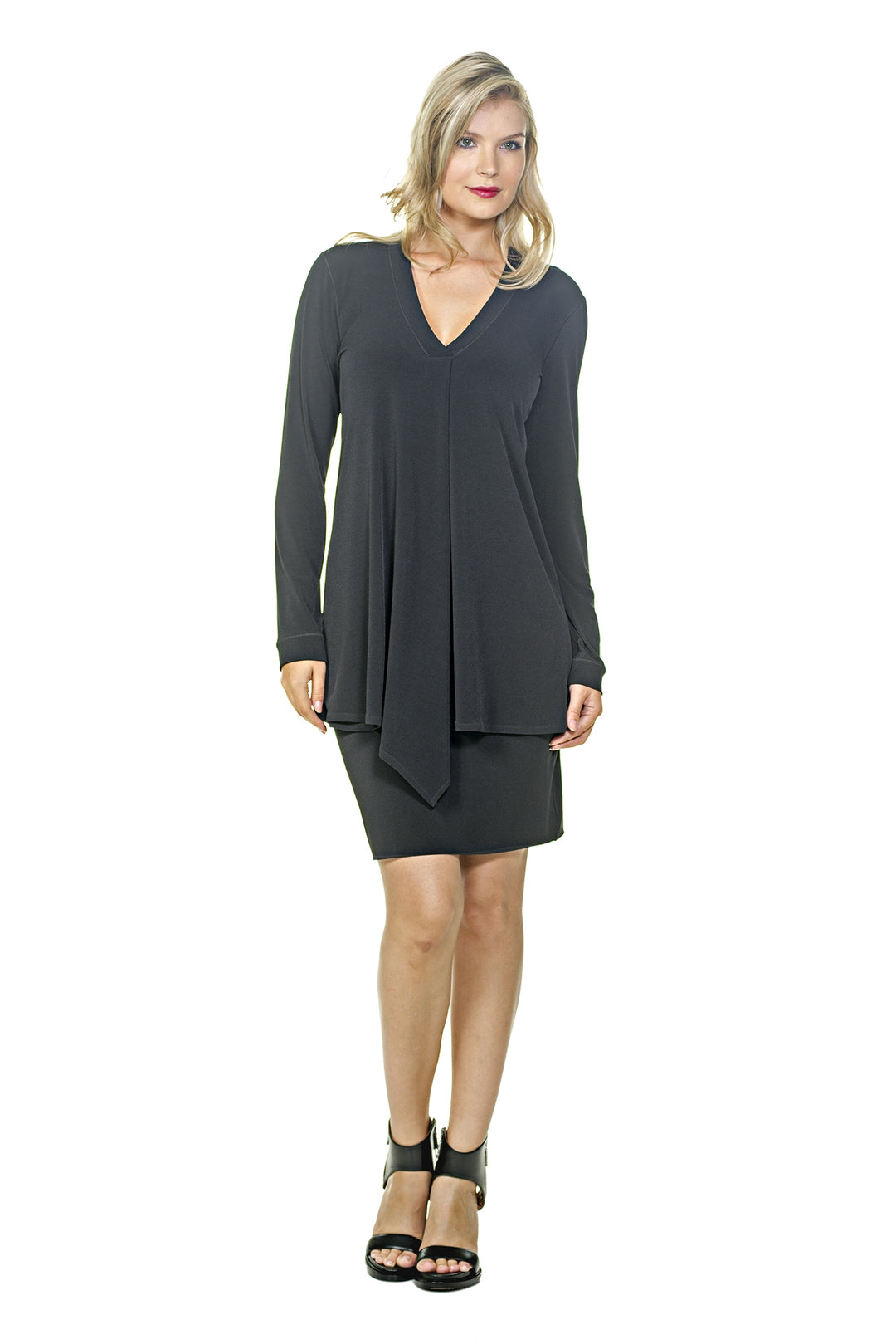L/S Front Drape V NK Tunic