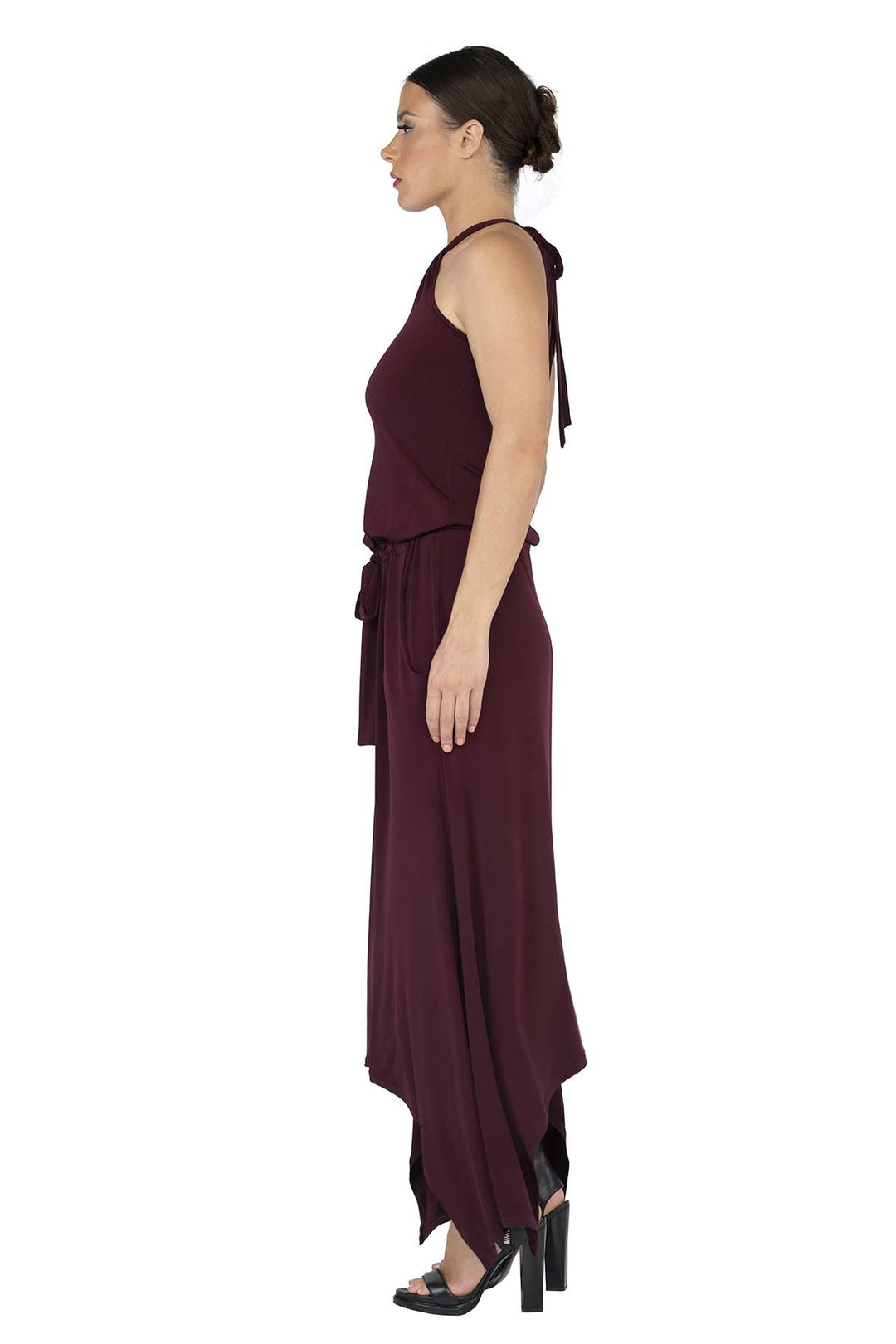 Necktie Pocket Long Dress