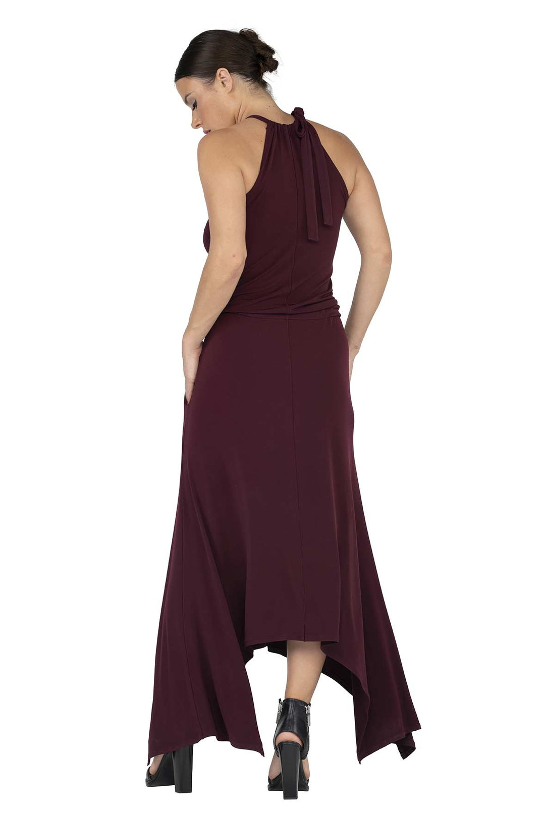 Necktie Pocket Long Dress