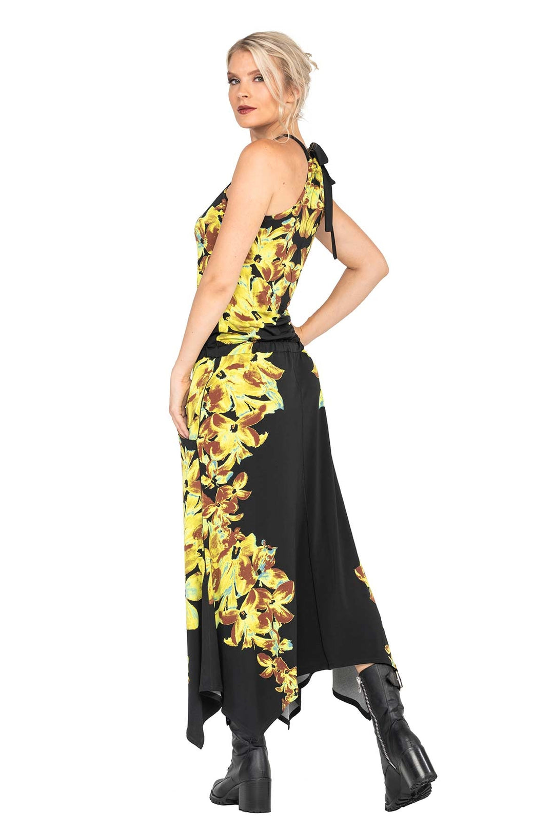 Necktie Pocket Long Dress
