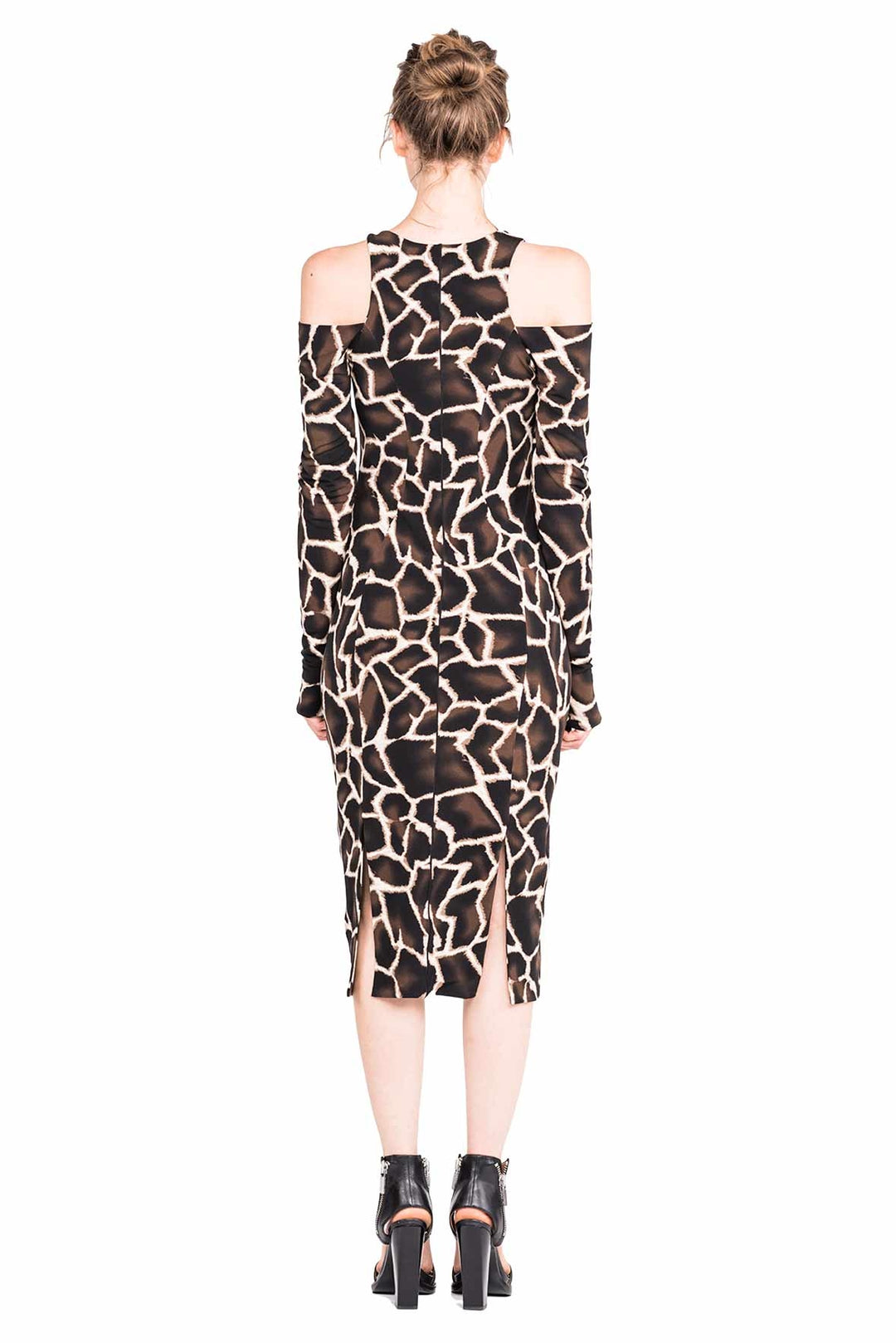 Open Shoulder Four Slit Dress