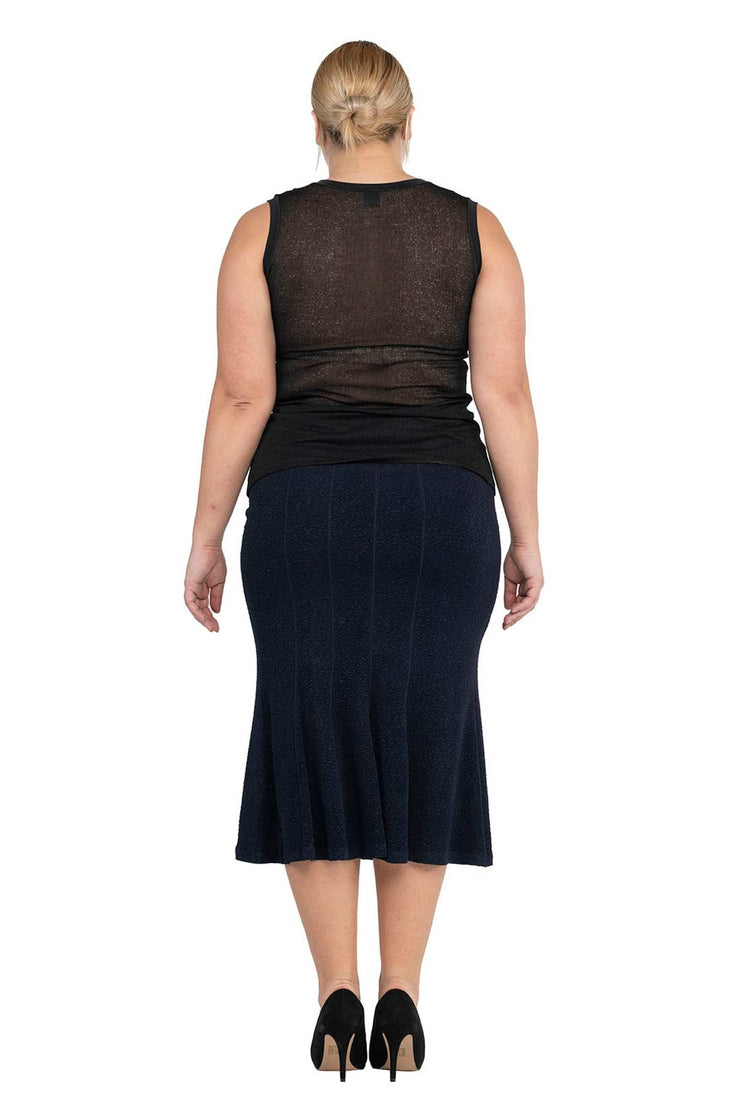 Plus Size 3 Back Gores Godet Skirt