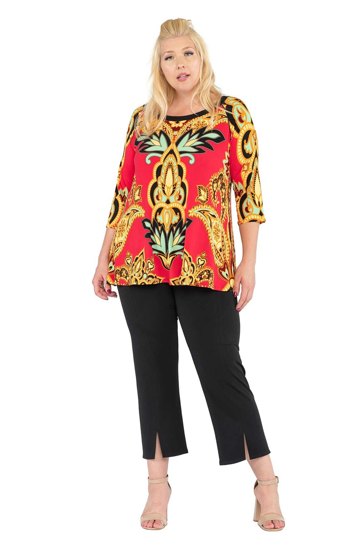 JM Collection Plus Size 3 4 Sleeve Top Wide Leg Pants Created For