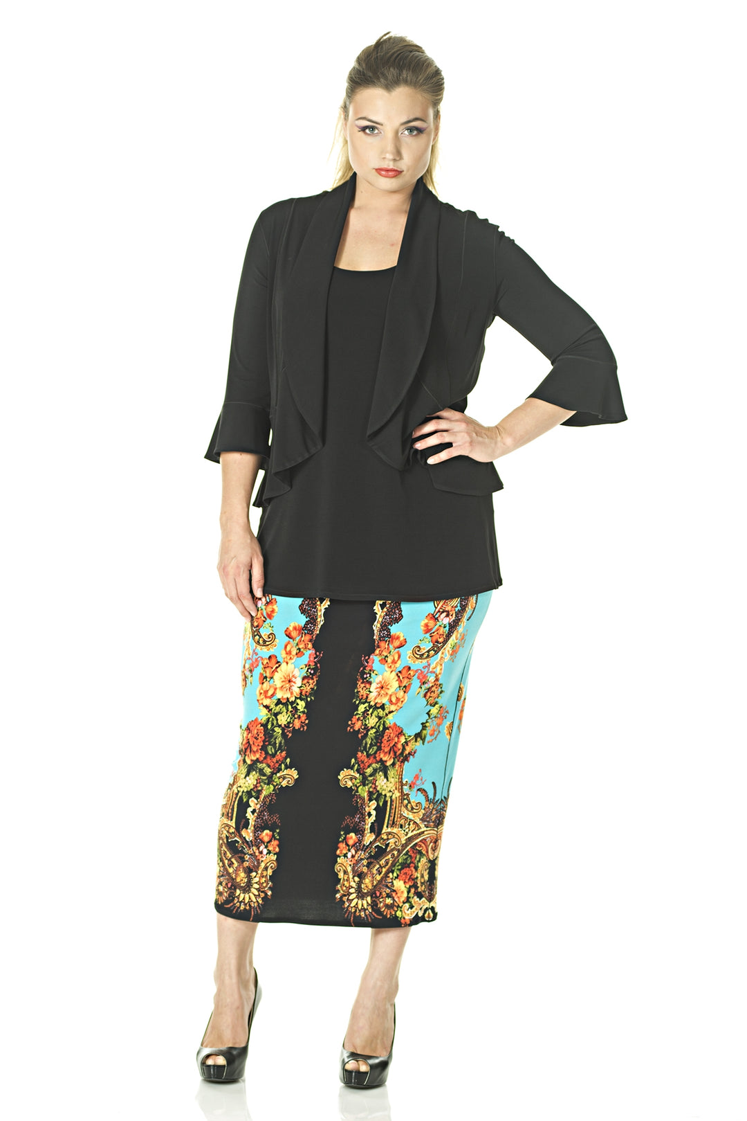 Plus Size-Round Peplum Jacket – EvaVarro