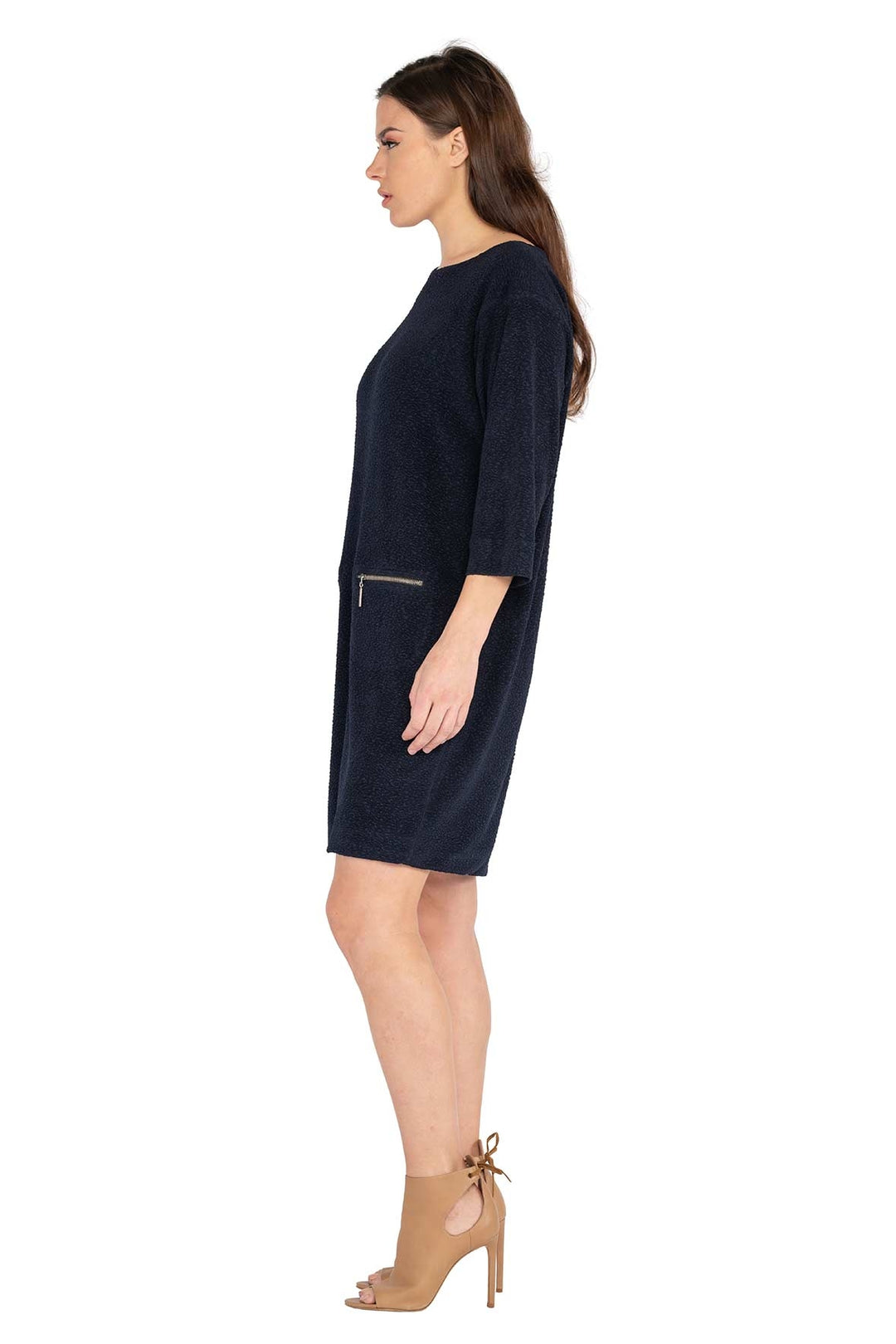 Pocket Zip Wedge Dress