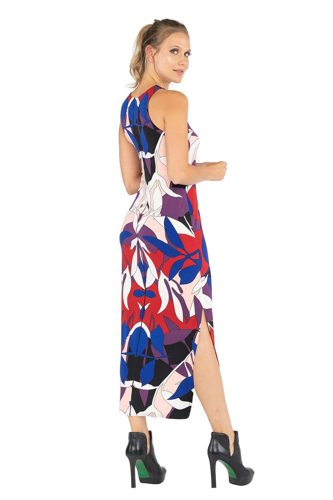 Raw Hemline Side Slit Tank Midi Dress – EvaVarro