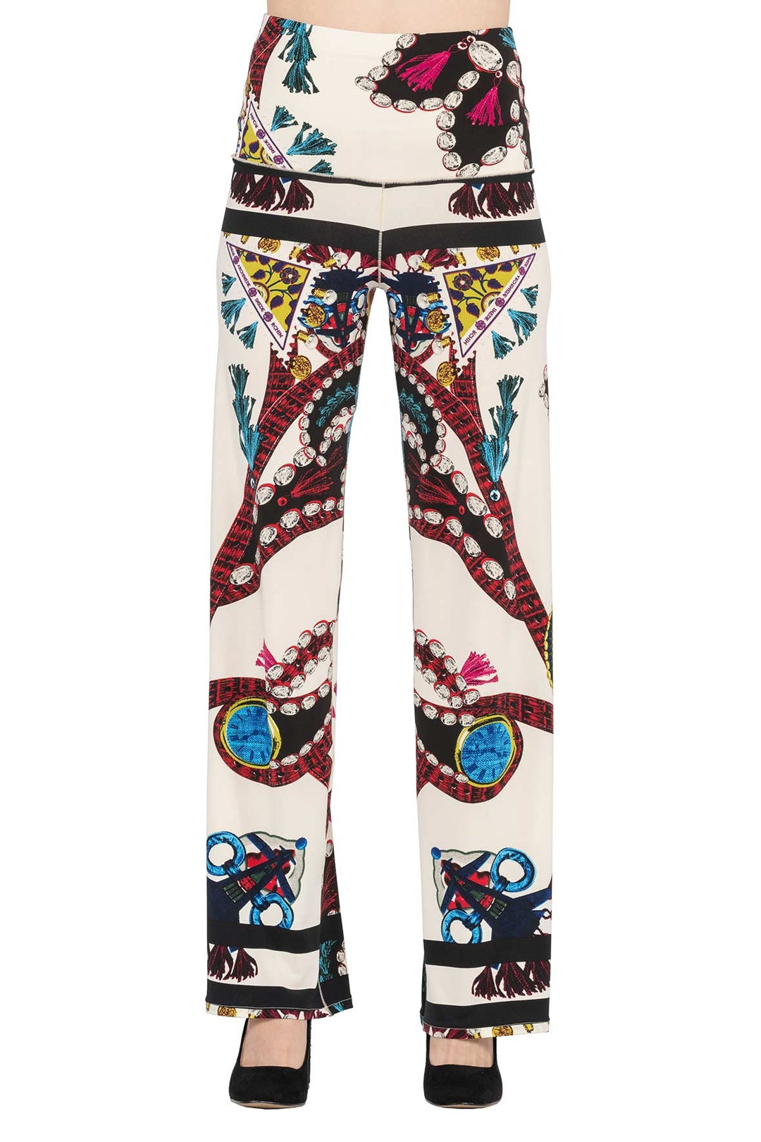 High Elastic Waist Straight Pants