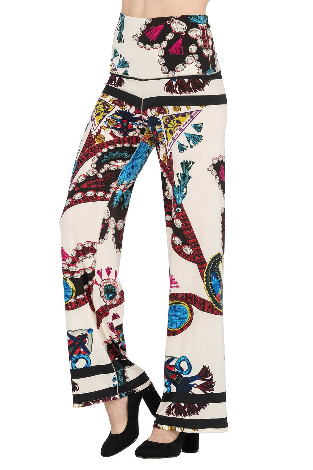 High Elastic Waist Straight Pants