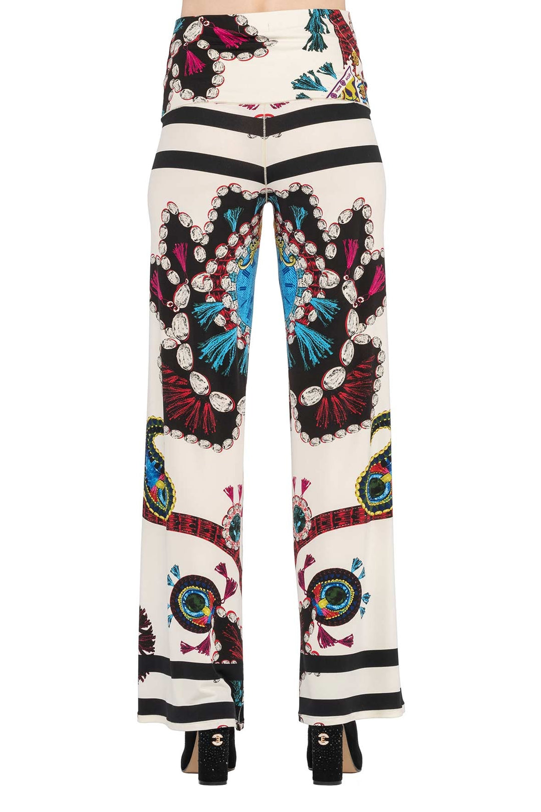 High Elastic Waist Straight Pants