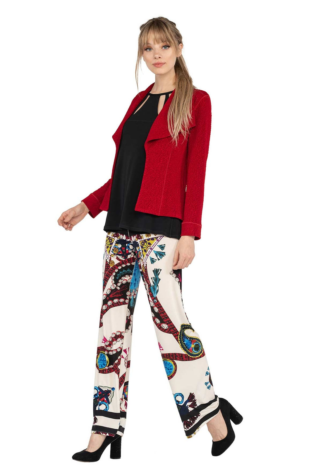 High Elastic Waist Straight Pants