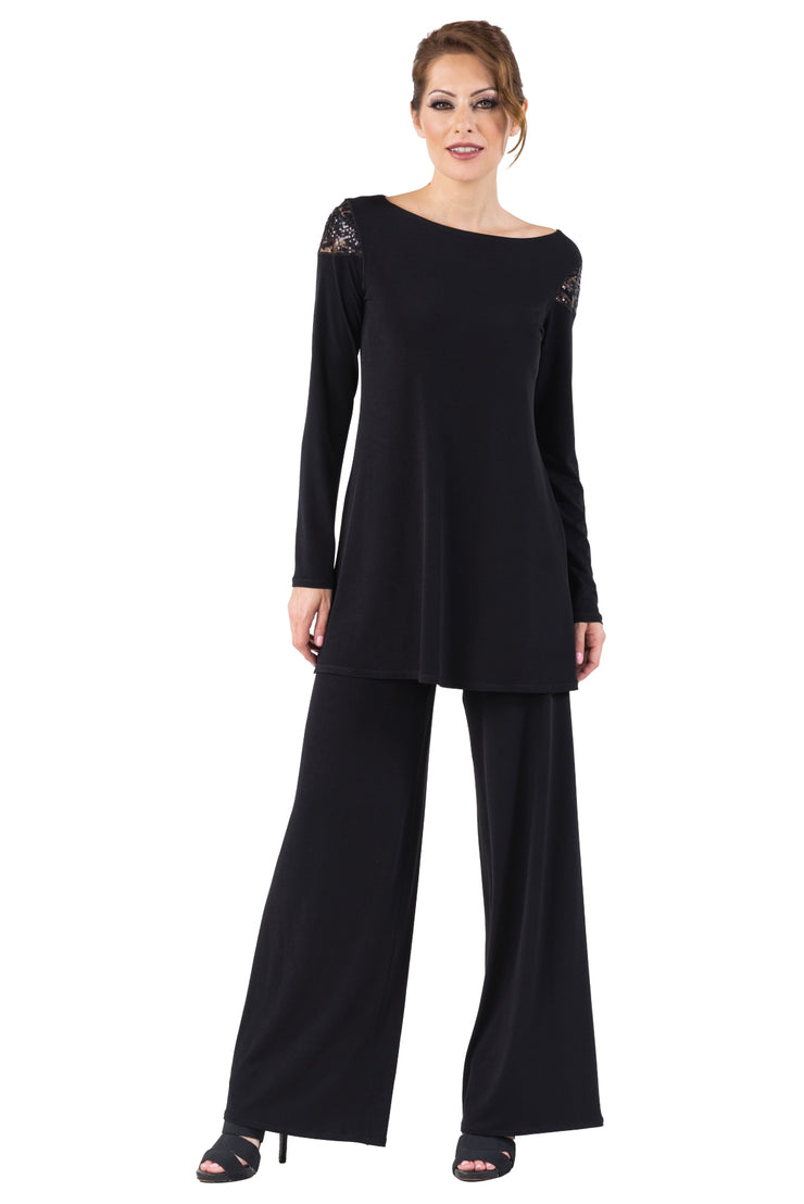 Shoulder Lace Insert Tunic