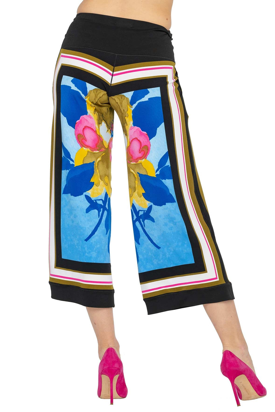 Side Seam Pocket Cropped Palazzo