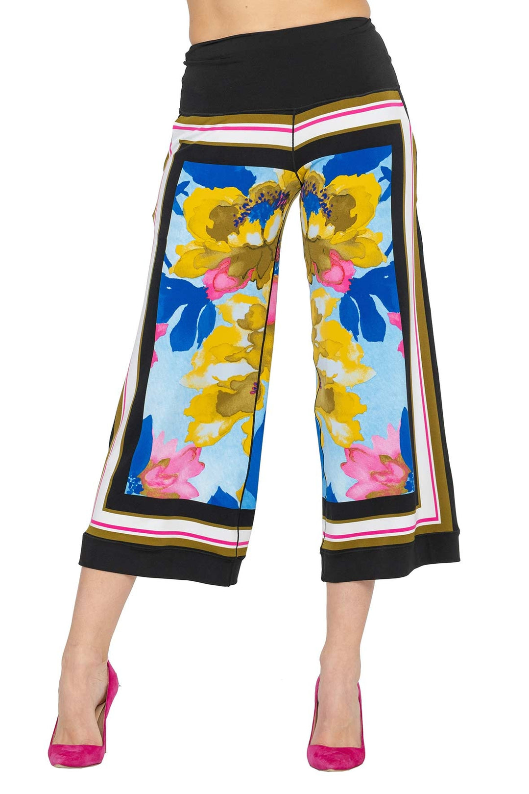 Side Seam Pocket Cropped Palazzo