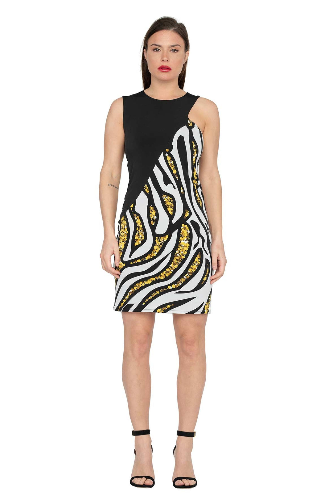 Diagonal Bicolor Dress