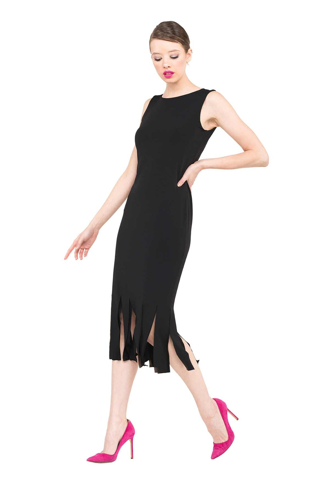 Sleeveless Dbl Layered New Fringe Dress