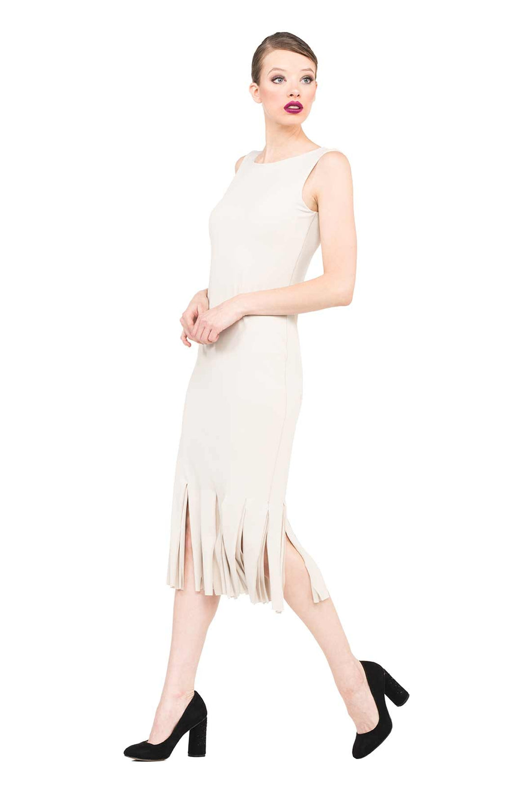 Sleeveless Triple Layered New Fringe Dress