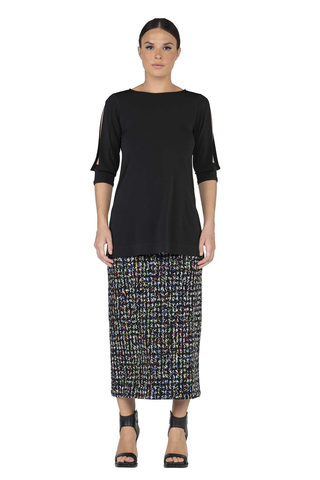 Slit Sleeve Simple Tunic