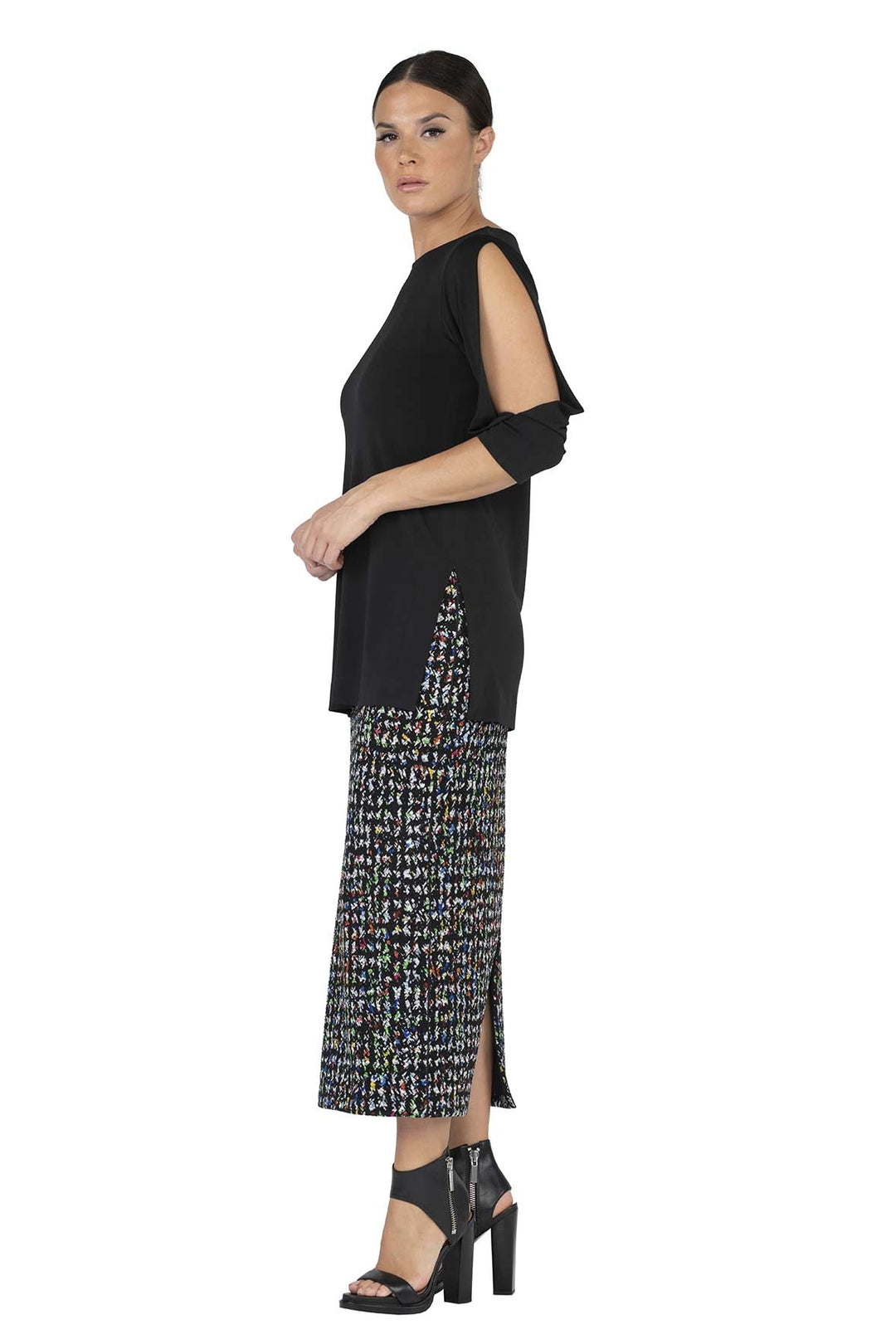 Slit Sleeve Simple Tunic