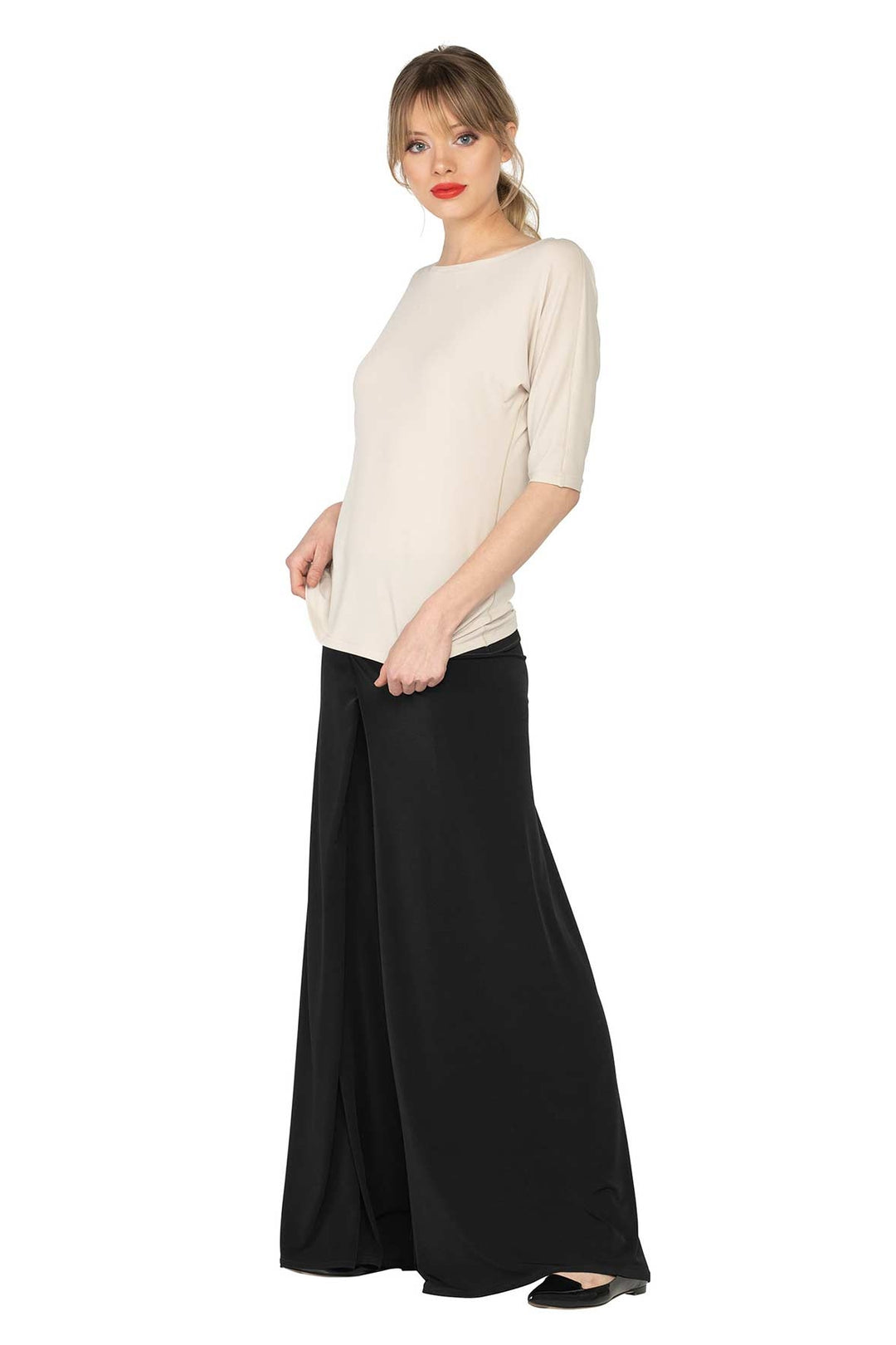 Solid Dolman SLV Forgiving Tunic