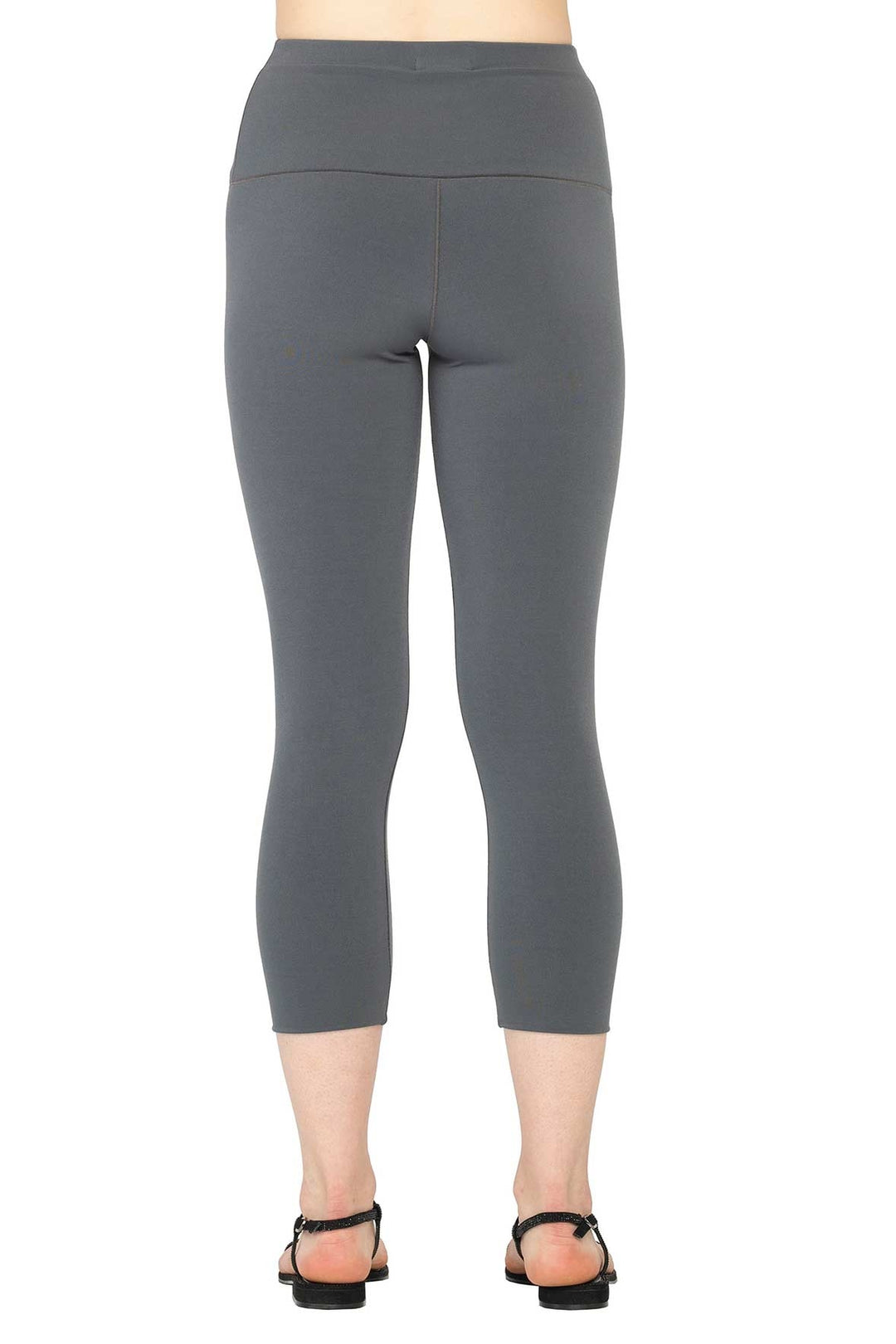 Solid Double WB DBL Layered Cropped Leggings