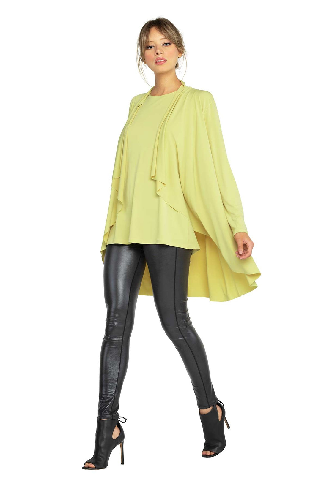 Solid Drape Swing Jacket