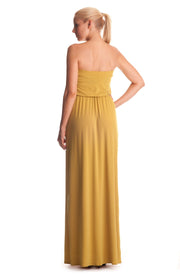 Strapless Long Dress with Pocket