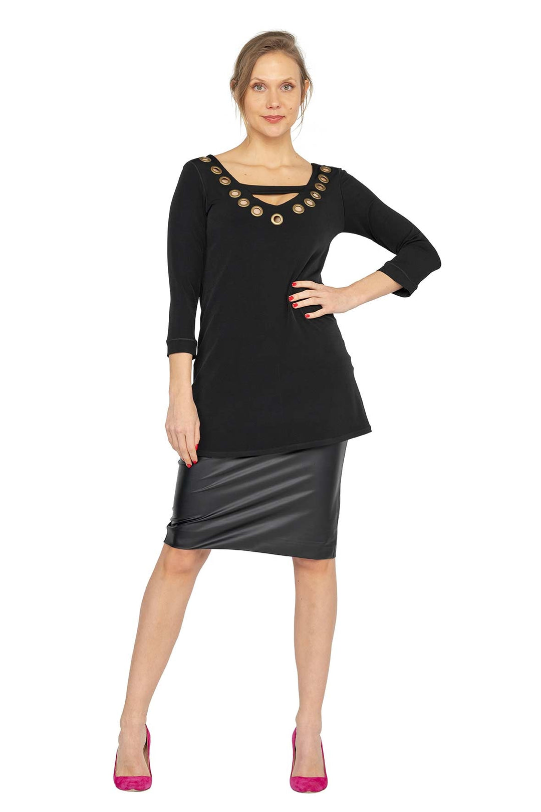 V Tap Tunic w/ Grommets