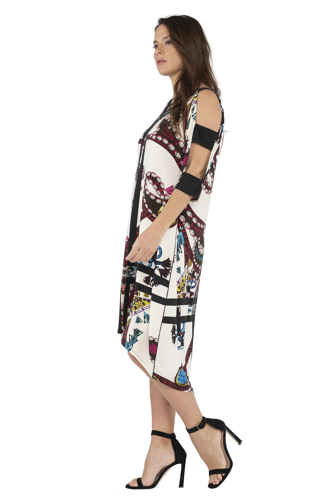 Wide Banded SLV Long Dress