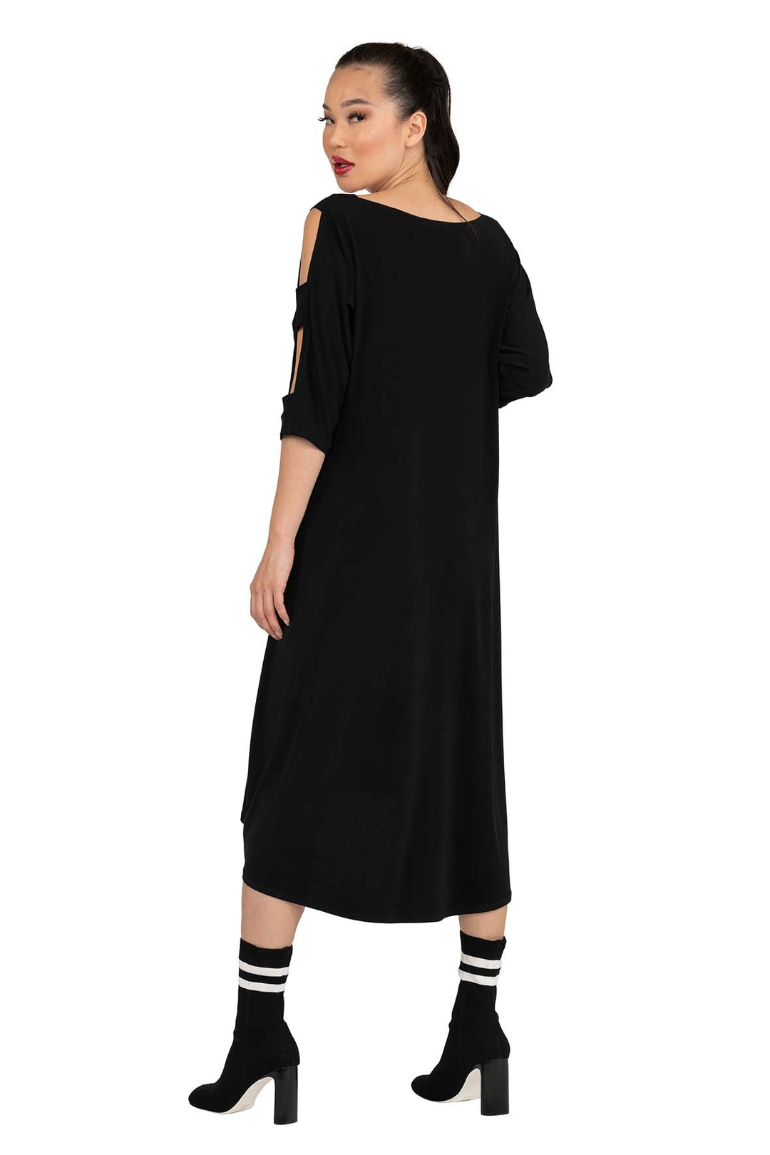 Wide Banded SLV Long Dress