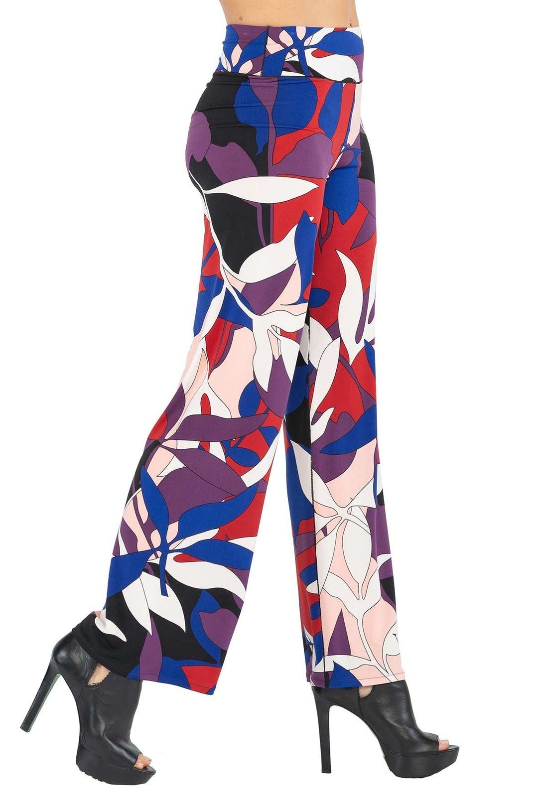 3.5" Yoke Straight High Elastic Waist Long Pant