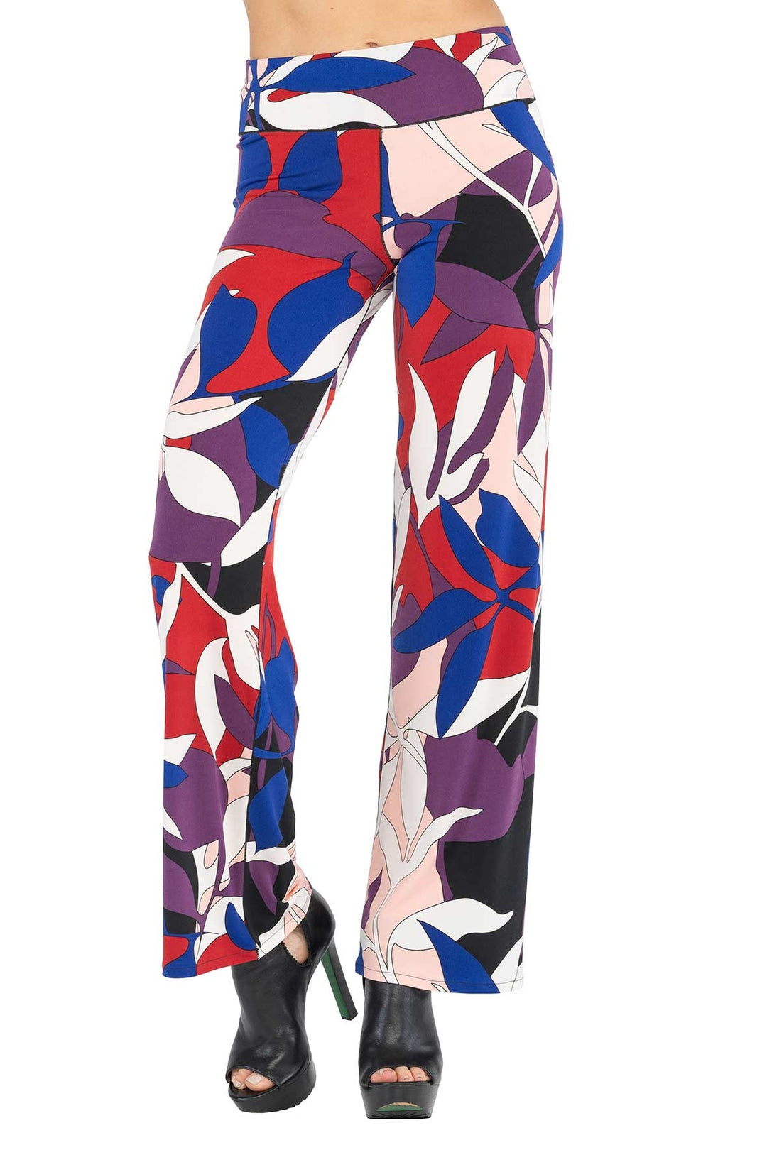 3.5" Yoke Straight High Elastic Waist Long Pant